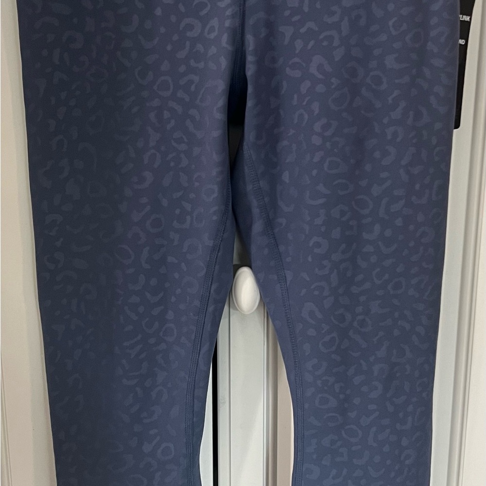 90 Degree By Reflex Blue Leopard Leggings